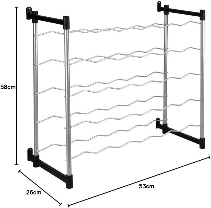 Metaltex 383730099 Flaschenregal für 30 Flaschen 58 x 26 x 53 cm Barolo, Für 30 Flaschen