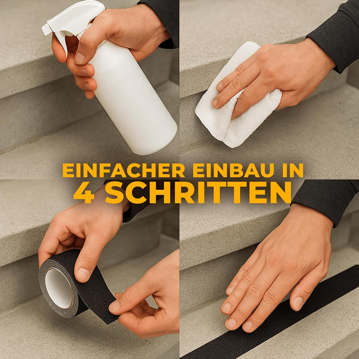 notlok Safety Work - Antirutsch Klebeband [ 18M x 5cm ] Gelb | Griptape für den Innen- und Aussenber