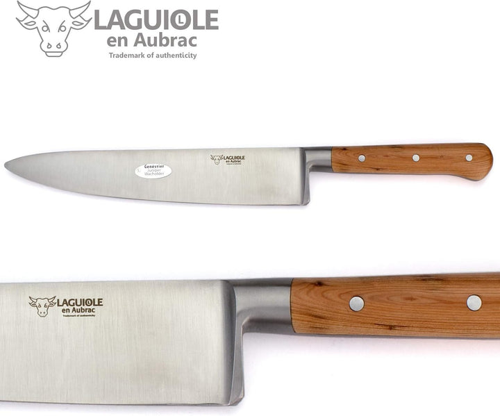 Laguiole en Aubrac - Messerblock aus Eiche - magnetisch - Kochmesser Set 5-teilig - Griff Wacholder