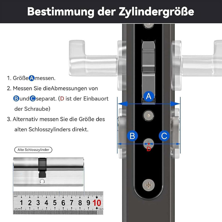 MANICAF Schliesszylinder 35/50, Profilzylinder 85mm mit 5 Schlüsseln | Doppelzylinder mit beidseitig