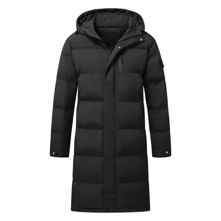Allthemen Daunenmantel Herren Winter Lange Steppmantel mit Kapuze Warm Wintermantel Winterparka 3XL
