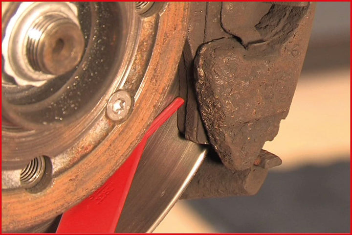 KS Tools 300.0570 Bremsbelag-Verschleisslehrenfächer-Satz, 8-tlg.