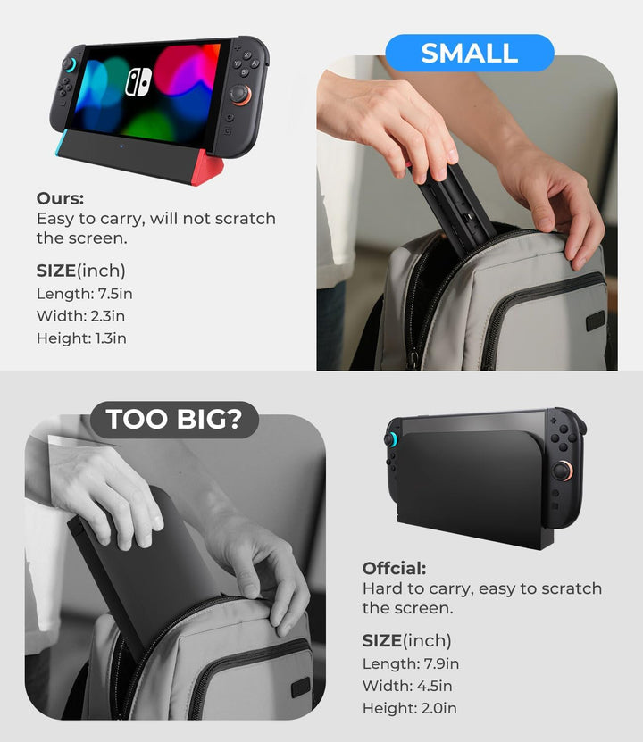 SiWiQU Switch 2 Docking Station, Tragbar TV Dock Nur Kompatibel mit Nintendo Switch 2 Konsole Ladest