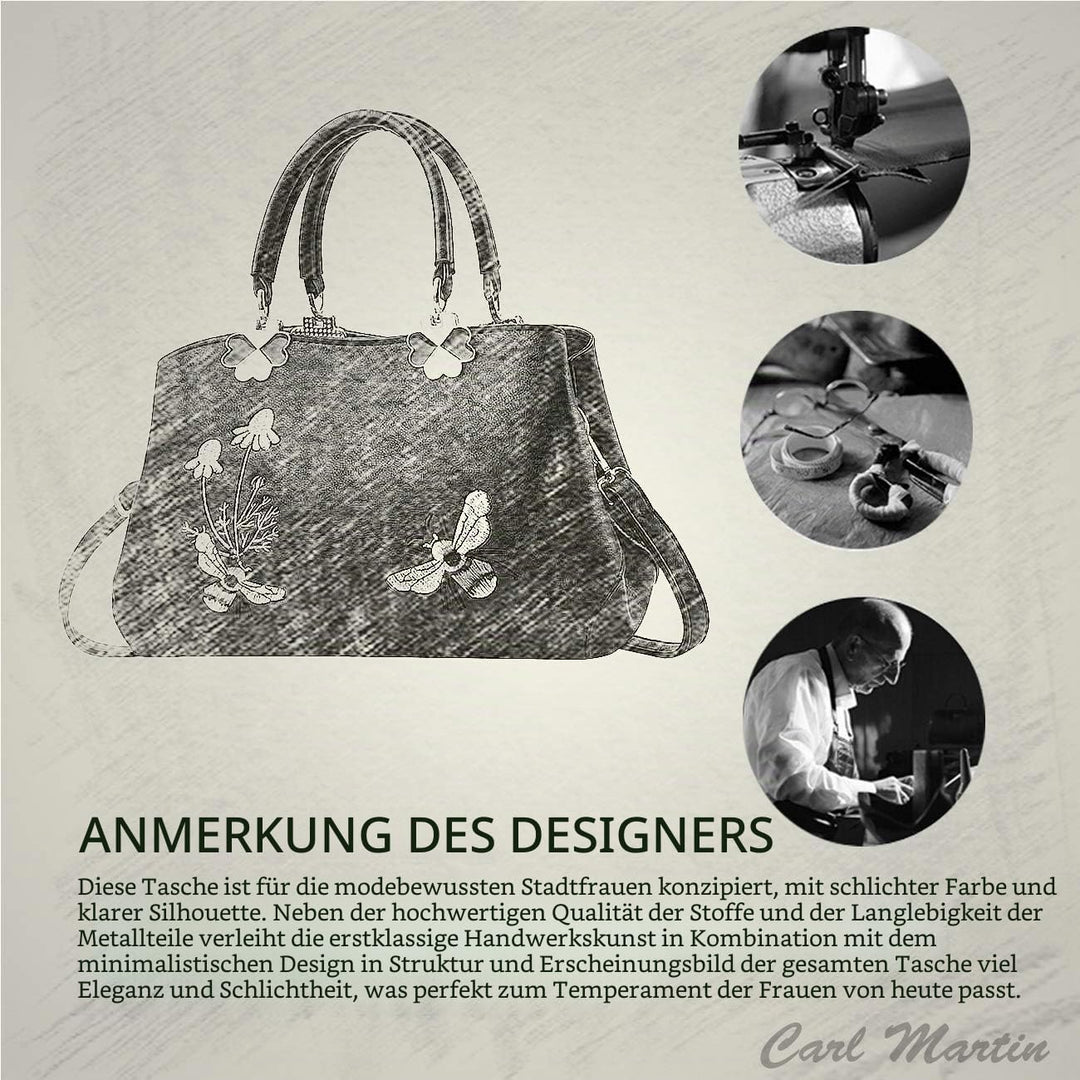 NICOLE&amp;DORIS Handtaschen Damen Mode Schultertasche Geldbörse Retro Umhängetasche Frau Tote Stickerei