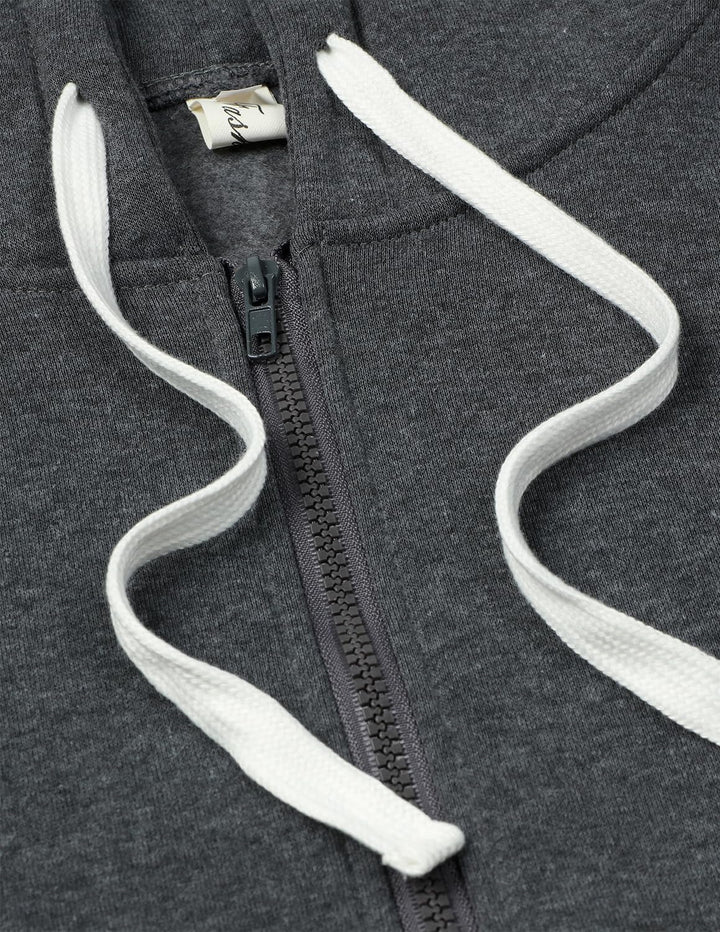 JENJON Damen Sweatjacke mit Reissverschluss Casual Hoodie Kapuzen Jacke Doppellagigem Stoff für Herb