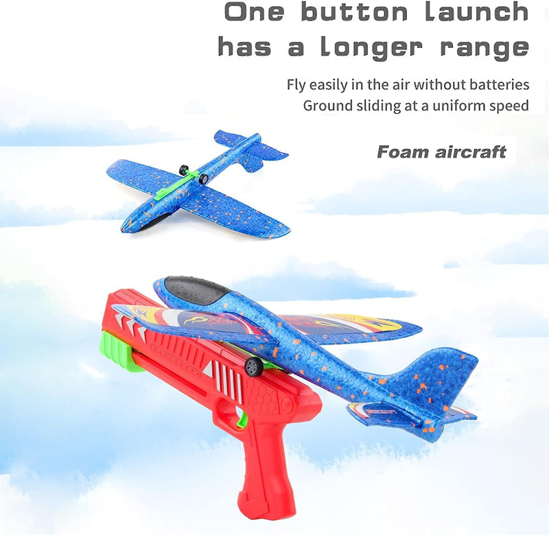 Forhome Spielzeug Flugzeuge,2 Stück Styroporflieger Katapult,Modell Schaum Flugzeug,Gross Kinder Sty