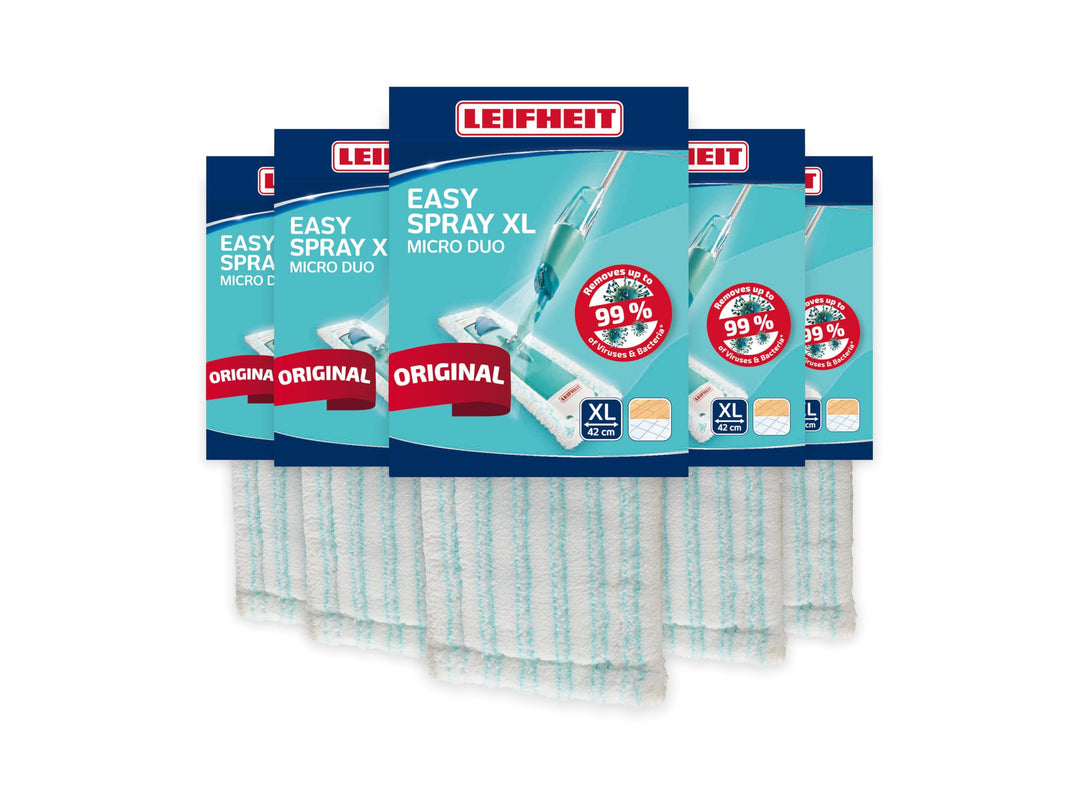 Leifheit Wischbezug EasySpray XL microduo 5er Set Wischbezug 5er Set, Wischbezug 5er Set