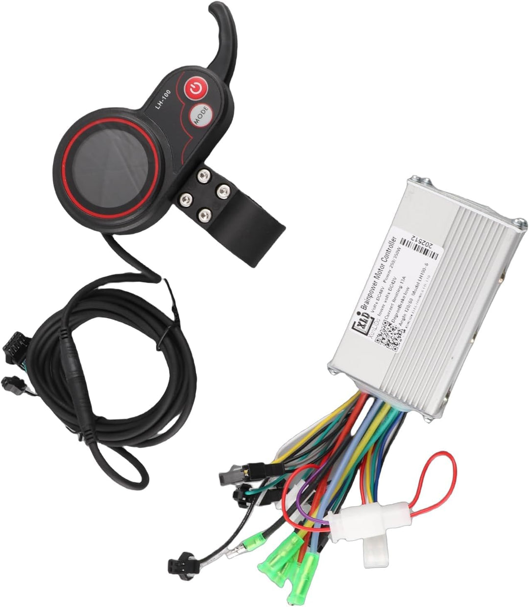 Alomejor E-Bike Controller Kit, Elektroroller-Controller mit LCD-Display und Schaltschalter (Univers
