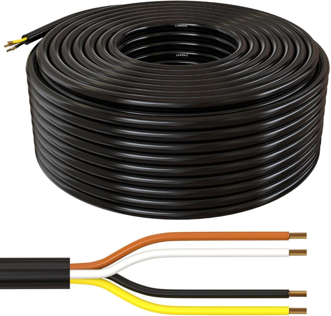 20m Lumonic 1m FLRYY Fahrzeugkabel 4 adrig I Fahrzeugleitung mit Kabelquerschnitt 4x 1,5mm² I Kabel