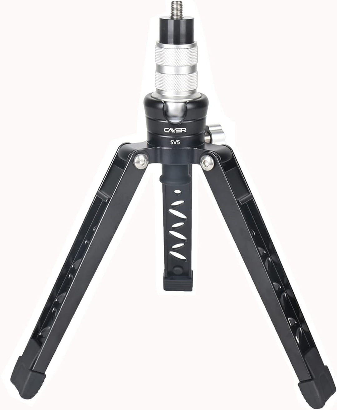 Cayer Tabletop Mini Stativ, 3 Feet SV5 Alumunium Stativ für Einbeinstative mit 3/8 "-16 Befestigungs