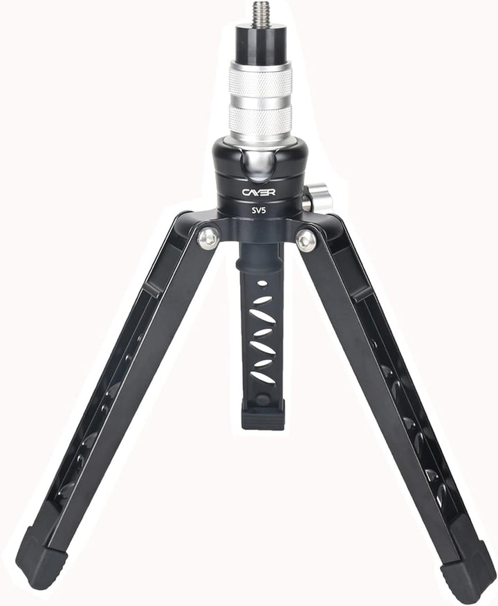 Cayer Tabletop Mini Stativ, 3 Feet SV5 Alumunium Stativ für Einbeinstative mit 3/8 "-16 Befestigungs