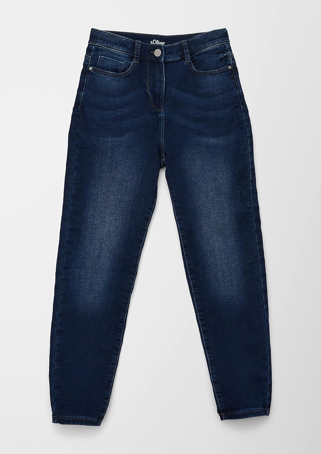 s.Oliver Mädchen Jeans, MOM Fit 146 Slim Blau, 146 Slim Blau