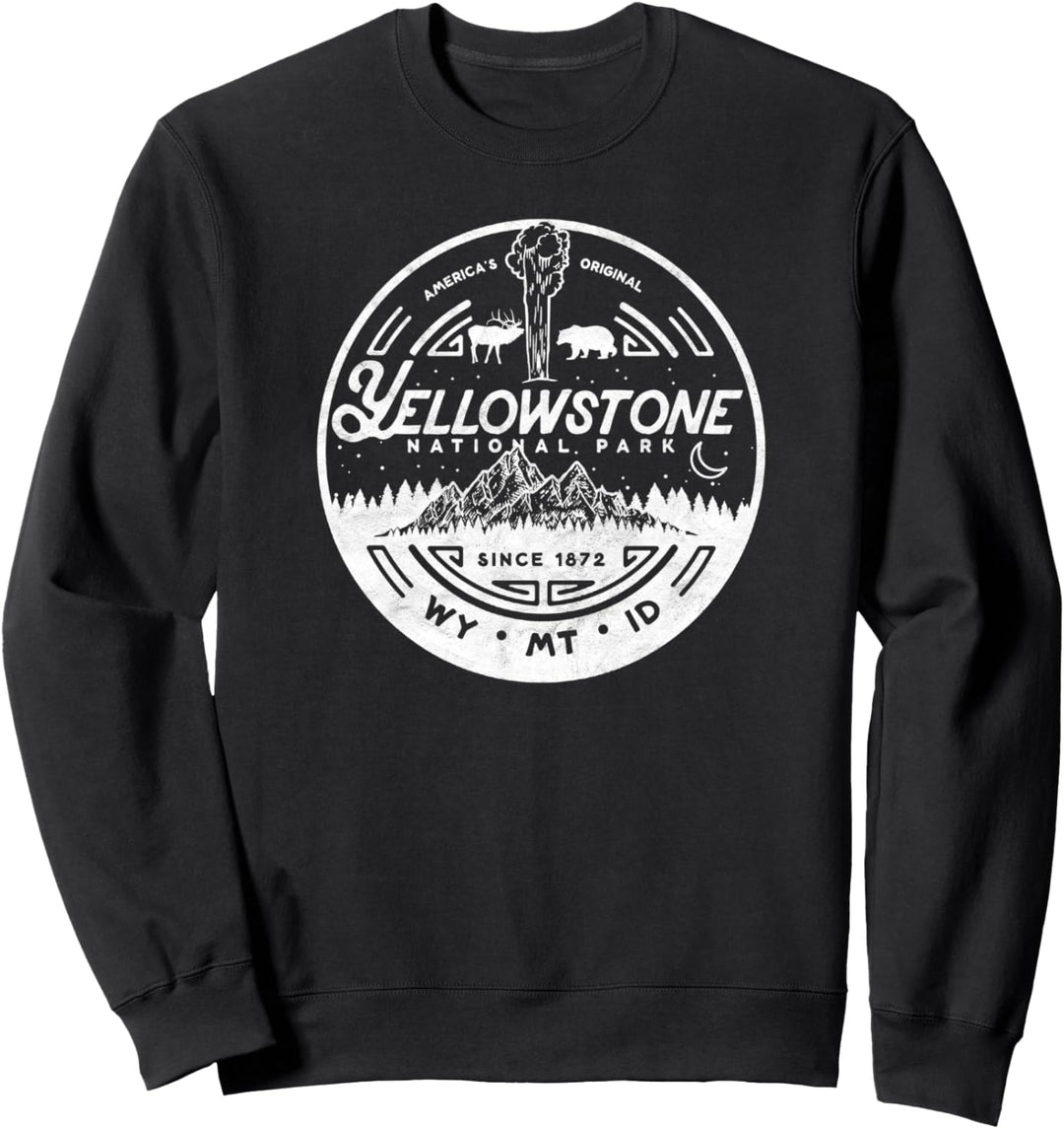 Yellowstone National Park Minimalist Design Seal Graphic Sweatshirt