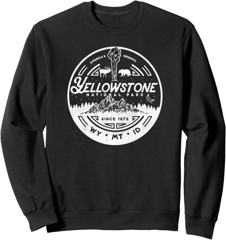 Yellowstone National Park Minimalist Design Seal Graphic Sweatshirt