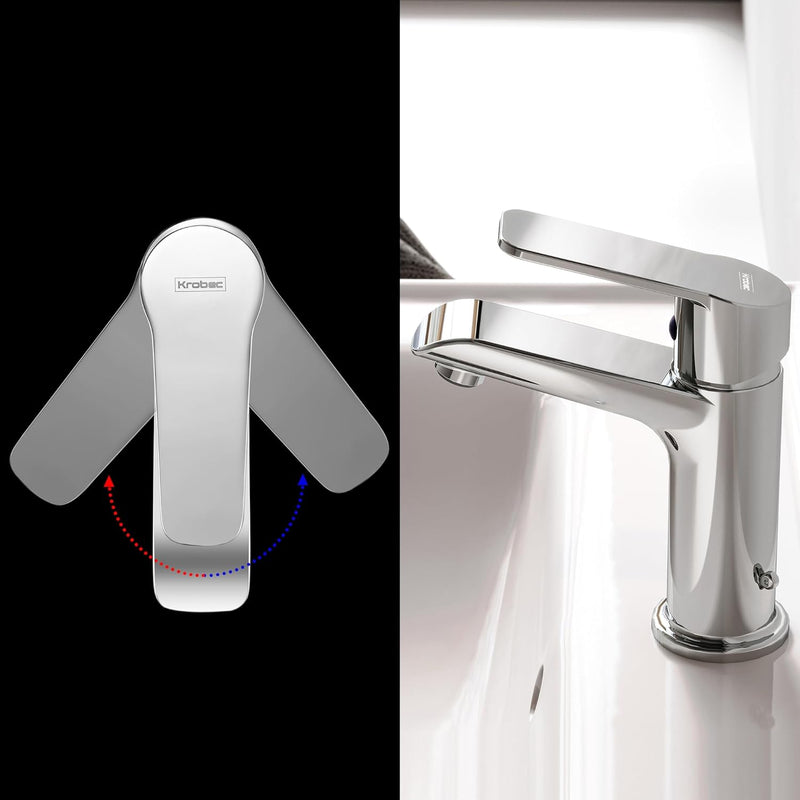 Krobec Wasserhahn Bad,neues Design,Waschbeckenarmatur,Einhebel-Waschtischarmatur Mischbatterie Einha