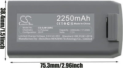 2250mAh / 17.33Wh Ersatzakku, Batterie kompatibel mit DJI Mavic Mini 2, Mavic Mini SE Drohnen Batter