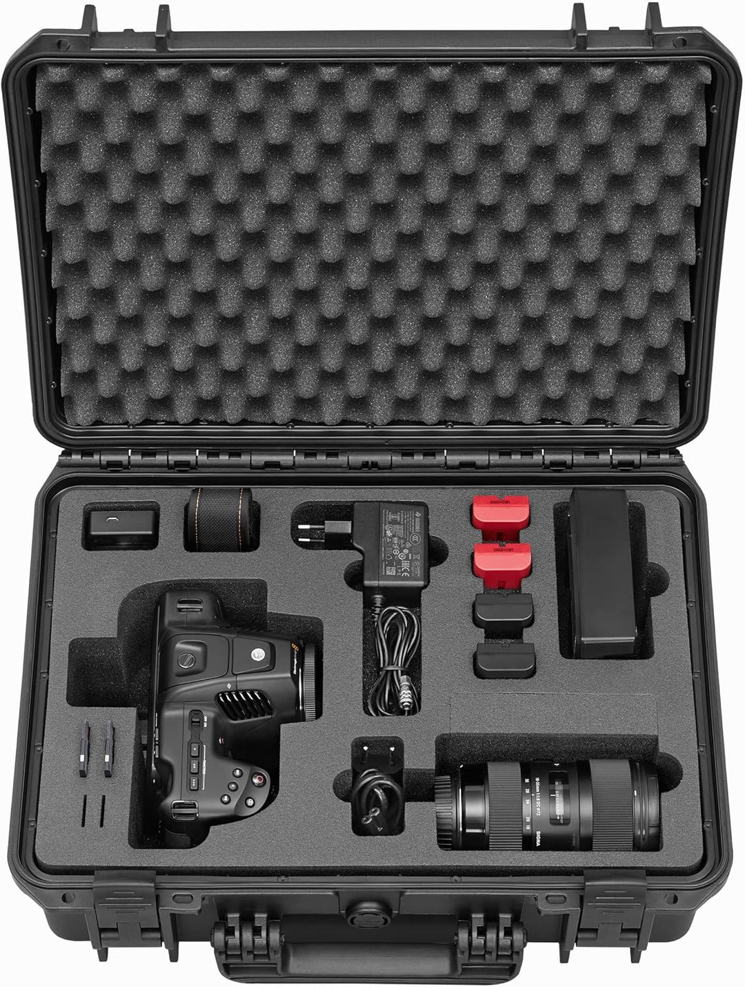 TomCase Kamerakoffer für Blackmagic 6K Pro Pocket Cinema Kamera und Zubehör; professioneller Transpo