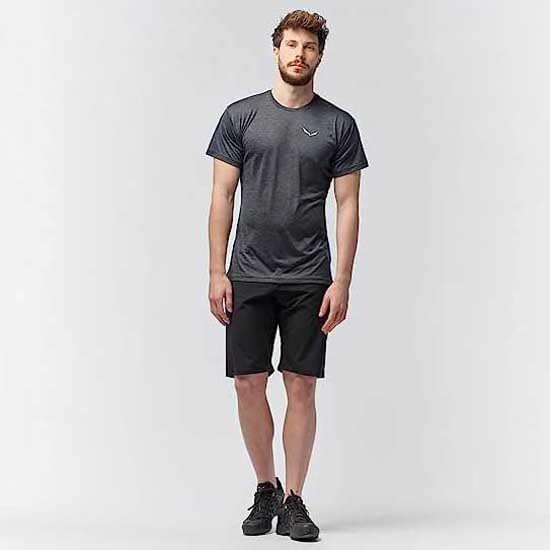 Salewa Puez Melange Dry T-Shirt Herren, Black Out Melange