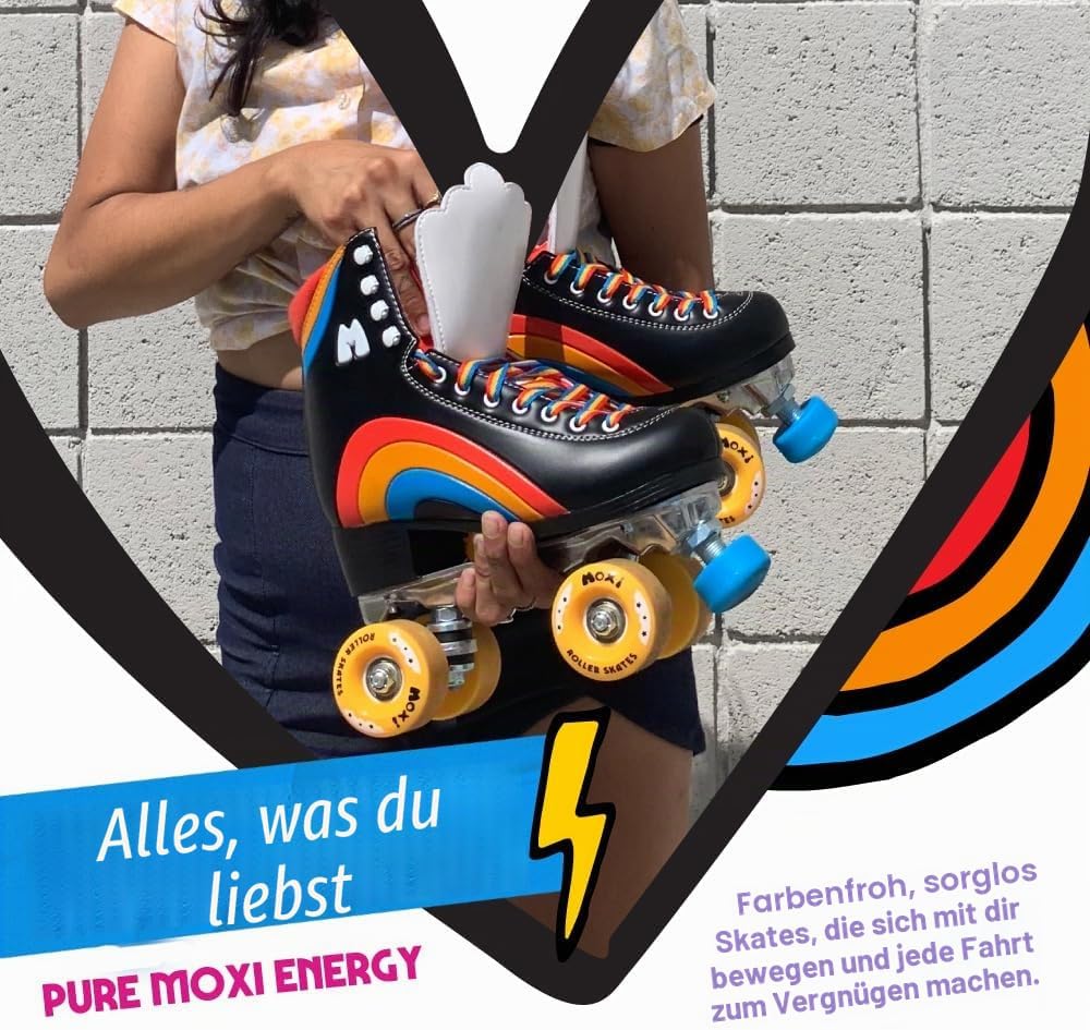 Moxi Skates – Regenbogenreiter – Lustige und modische Rollschuhe für Damen