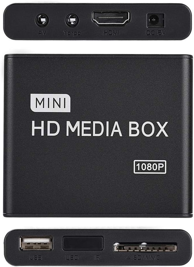 1080P Full HD Box Media Player, 100 Mbit/S Media Player Box, Unterstützung für USB MMC RMVB MP3 AVI