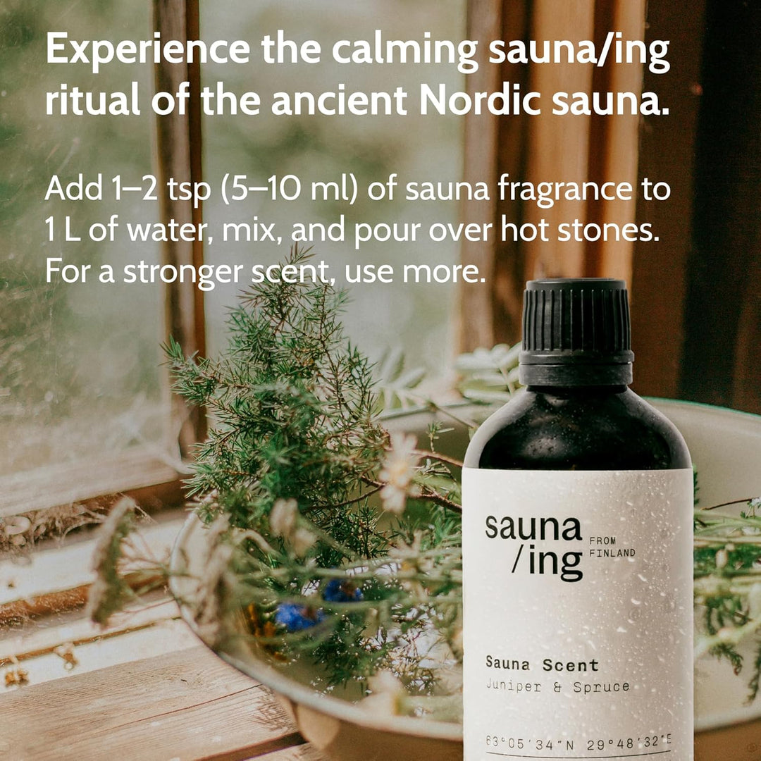 Saunaaufguss Fichte & Grapefruit 100 ml – BIO & Vegan Sauna Aufgussmittel – Natürlicher Sauna Duft m