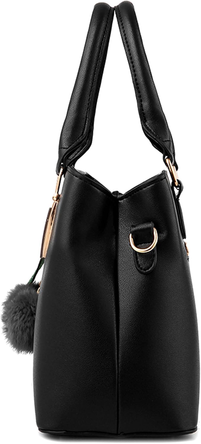 Dreubea Women's Leather Handbag Tote Shoulder Bag Crossbody Purse Blau, Blau