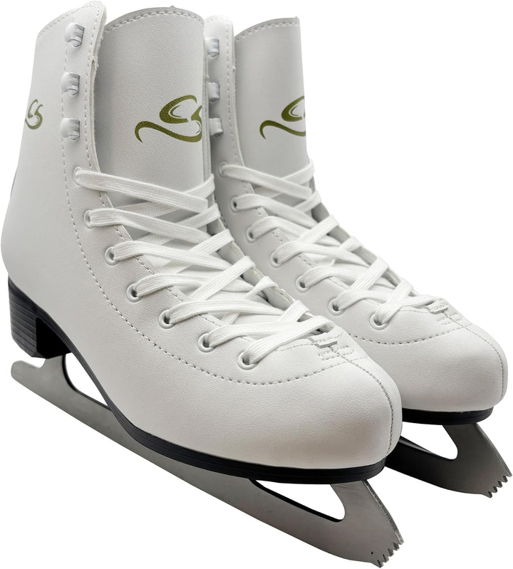 Cox Swain Figure Damen + Kinder Eiskunstlauf Schlittschuh -LOHJA- alle Grössen Weiss 39 EU, Wei&amp;