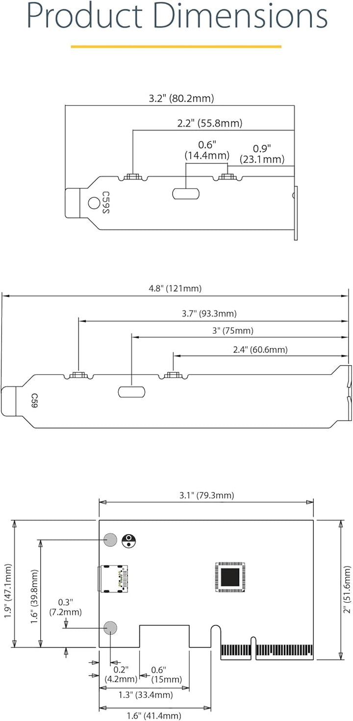 StarTech.com 1-Port USB-C PCIe Adapter - USB-C SuperSpeed 20 Gbit/s PCI Express 3.0 x4 Host Controll