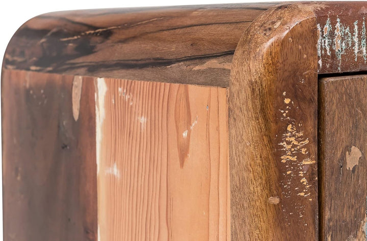 Woodkings® Bad Unterschrank Kalkutta recyceltes Holz bunt rustikal Echtholz massiv Badmöbel Badezimm