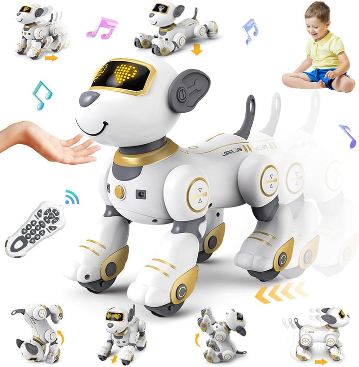 Vatos Roboter Hund Kinder Ferngesteuerter Spielzeug - Interaktiver Anfassen und Folgen Roboterhund m