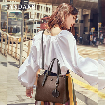 FANDARE Damen Handtasche Tote Beutel Umhängetaschen PU-Leder Schultertasche Tragetasche Multifunktio