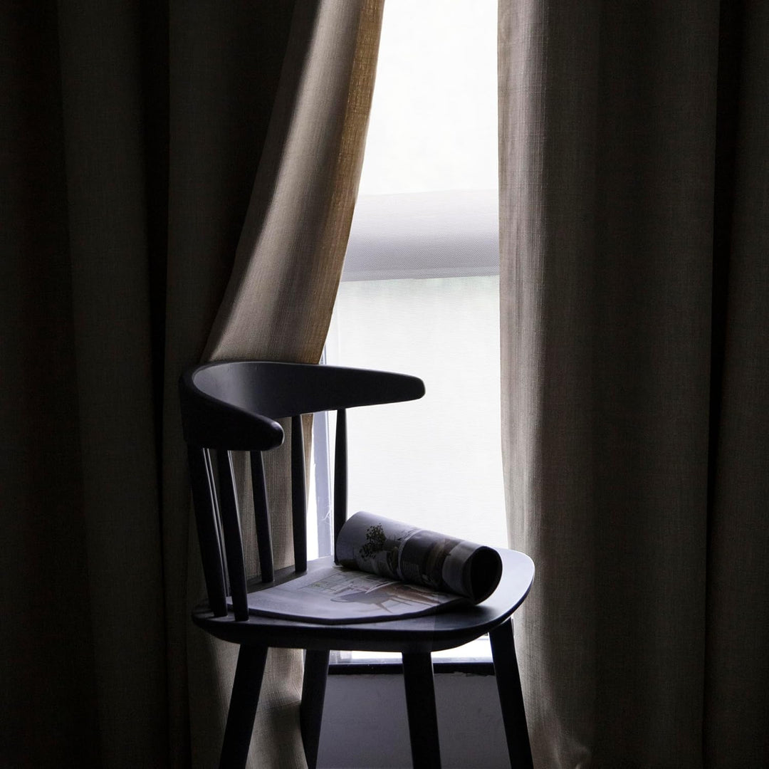 always4u Vorhang Blickdicht 100% mit Ösen, Elegente Gardinen Wohnzimmer Modern Abdunkelnde Vorhänge