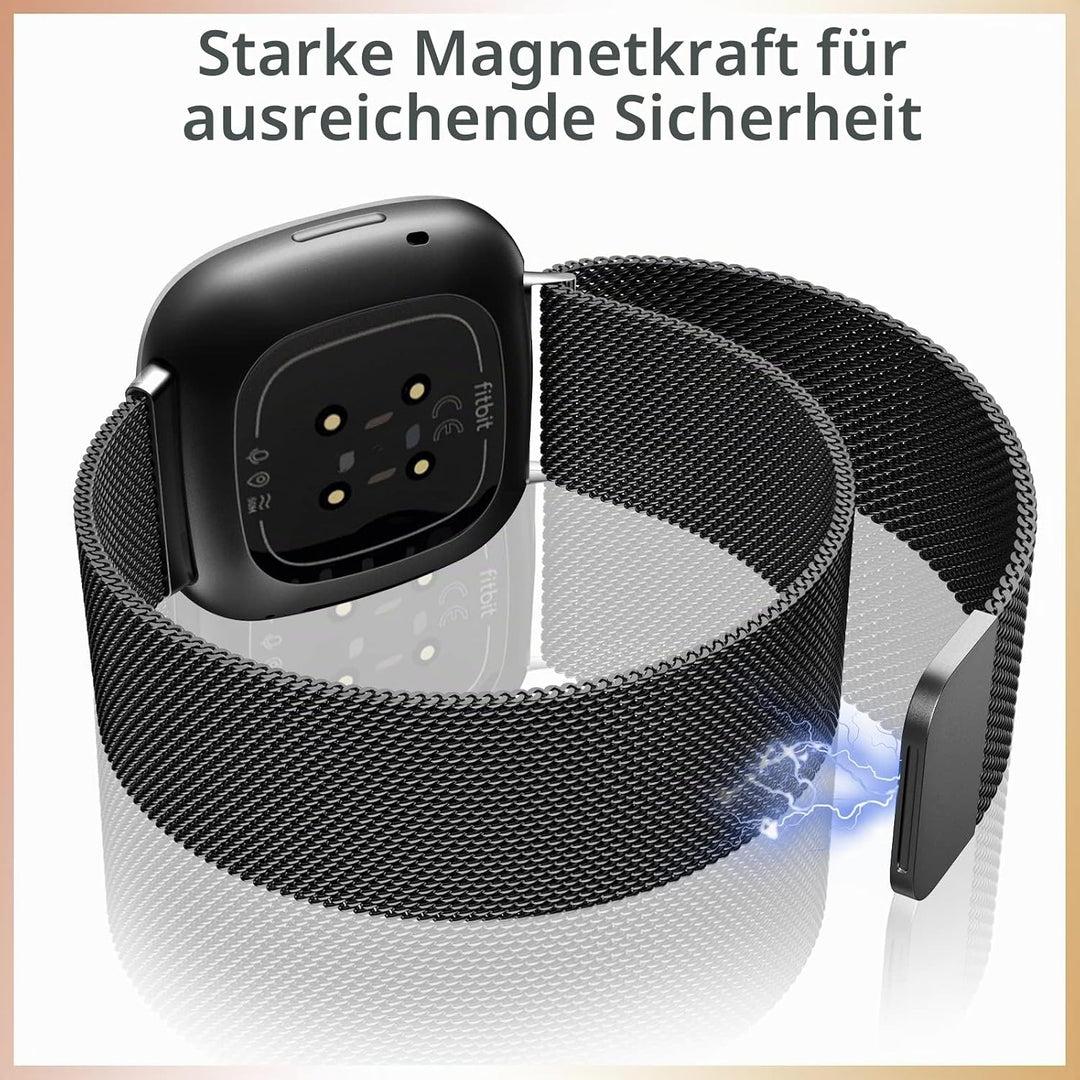 Faliogo Kompatibel mit Fitbit Versa 3 Armband/Fitbit Versa 4 Armband/Fitbit Sense Armband, Edelstahl