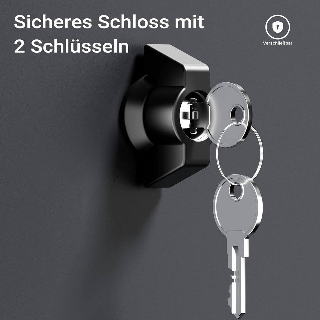 Wiltec Paketkasten Anthrazit 460 x 450 x 1400 mm, Paketbox Zuhause, Private Paketannahme passend für