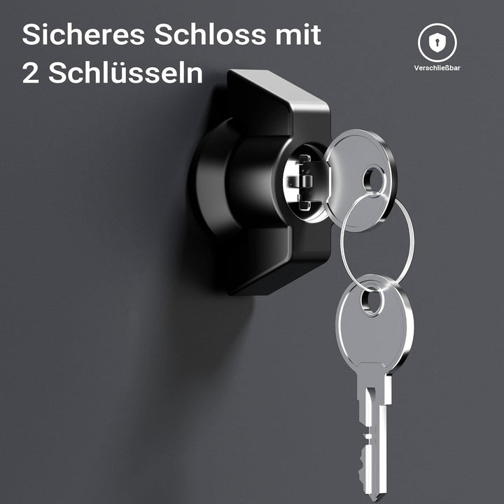 Wiltec Paketkasten Anthrazit 460 x 450 x 1400 mm, Paketbox Zuhause, Private Paketannahme passend für