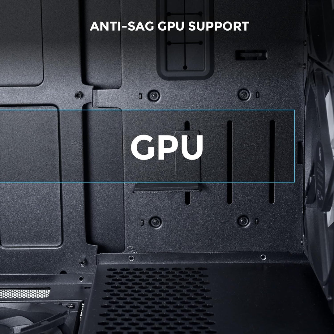 Lian Li LANCOOL 207 Gaming PC Gehäuse ATX Schwarz - Midi Tower PC Gehäuse mit RGB-Beleuchtung, Grafi