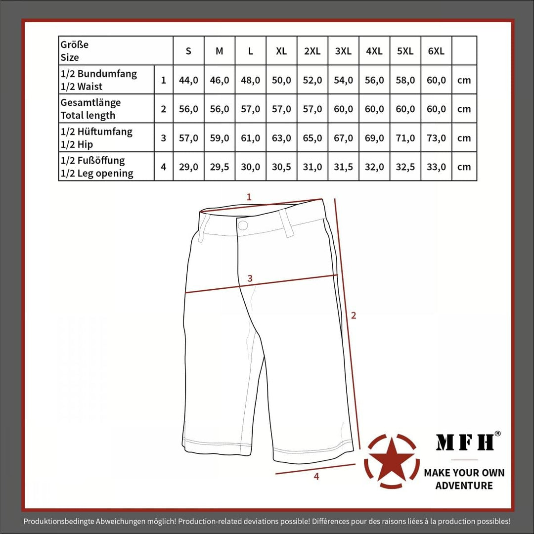 MFH Brit. Bermuda Combat (Schwarz, XL)