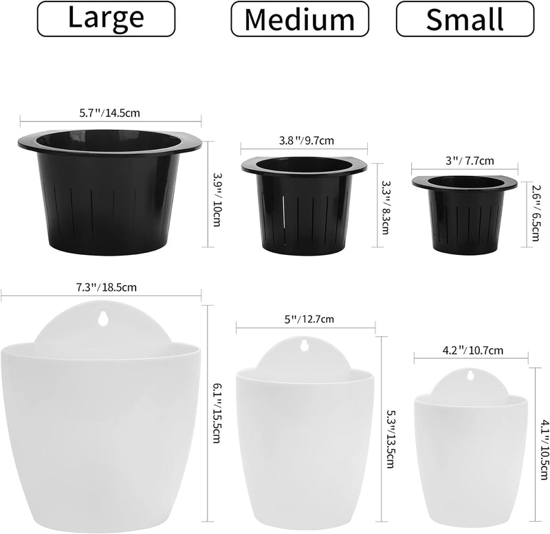ORIMERC 6er-Set Selbstwässernder Blumentopf Wand hängende Selbstbewässerungstöpfe Küche Kräutertopf