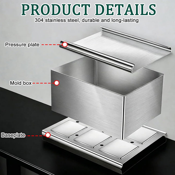 Tofupresse Edelstahl, Tofu Presse, 16x12x9cm Tofu Maker Mit Käsetuch, Tofu-Presse, Mit Mehreren Abla
