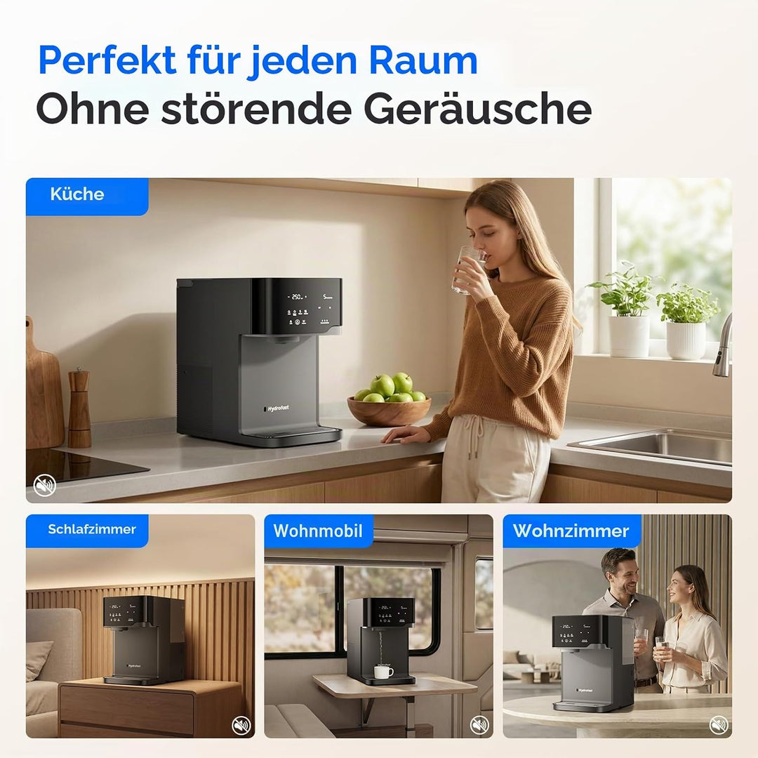 Osmoseanlage Wasserbar mit Wassersprudler, Auftisch Heisswasserspender &amp; Eiswasserspender, 6-Stufen