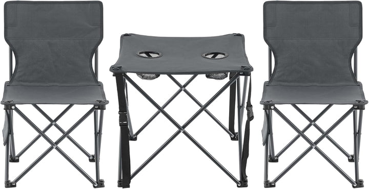 casa.pro Gartenmöbelset Banzi 3-TLG. Campingset 2 Stühle und Tisch faltbares Picknickset aus Textilg