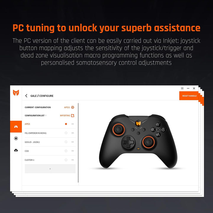 Black Shark PC-Controller, BIGBIG WON Gale Wireless Gaming Controller, Bewegungsziel, Hall-Trigger,