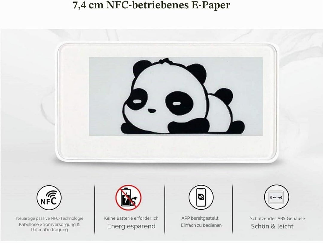 IBest 2.9inch Passive NFC-Powered e-Paper Black/White e-Ink Display, No Battery Required, Wireless P