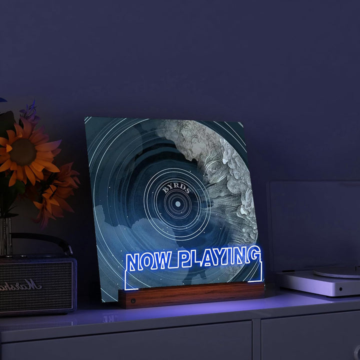 YuanDian Schallplattenständer, Light up Now Playing Vinyl Record Stand mit 16 wechselnden Farbe Lich