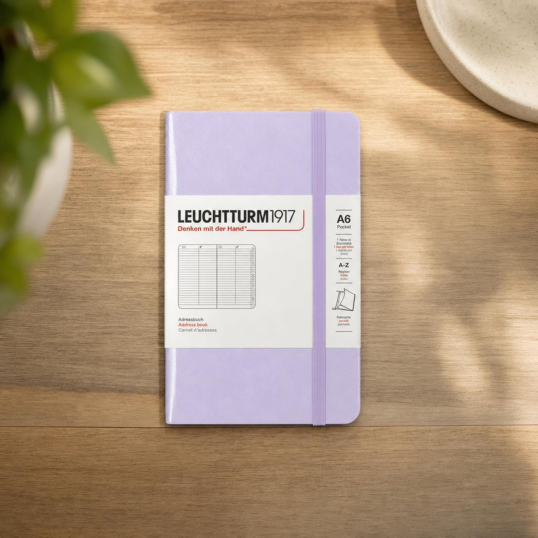 LEUCHTTURM1917 370361 Adressbuch Pocket (A6), Hardcover, Lilac Lilac Pocket (A6), Lilac Pocket (A6)