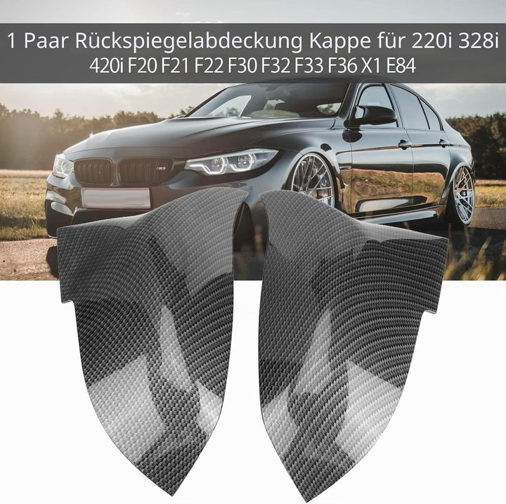 Keenso Auto Spiegelkappen, 1 Paar Auto Tür Aussenspiegelkappe Rückspiegelkappe Seitenspiegel Abdecku