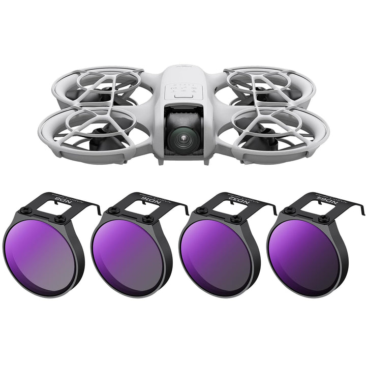 K&F Concept ND Filterset Kompatibel mit DJI NEO, 4 stück ND8 ND16 ND32 ND64 ND Filter, Multi Beschic