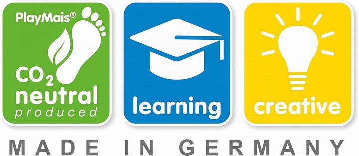 Playmais FUN TO LEARN ABC Bastel-Set für Kinder ab 3 Jahren I Motorik-Spielzeug mit 550 Stück &amp; 14 M