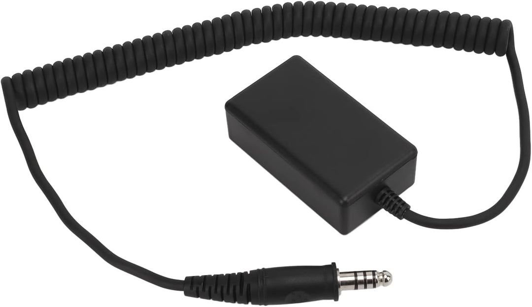Aviation Headset Adapter, Helikopter Headset auf GA Adapter Universal Schwarz Durable für Avcomm für