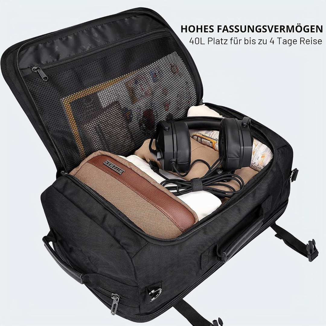 WITZMAN Reiserucksack Nylon Herren Damen Reisetasche Gross TSA Freundlich Handgepäck Rucksack(B686 S
